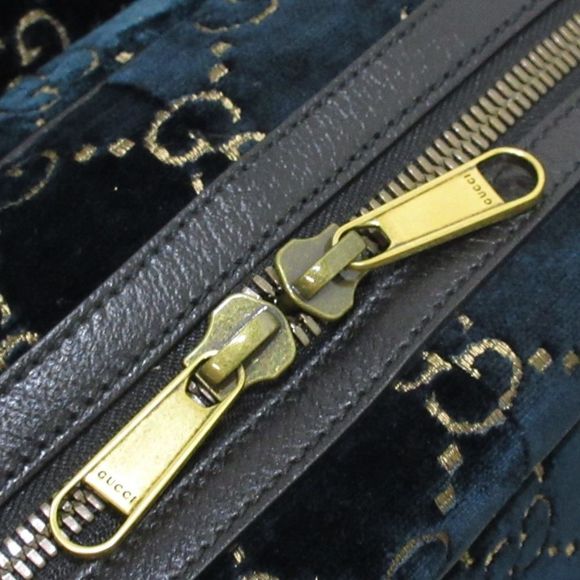 GUCCI GG Velvet Small Backpack Rucksack Blue Green Black Multi Velor - Picture 11 of 12